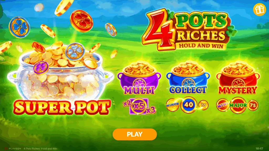 4 Pots Riches: Hold and Win slot game screenshot