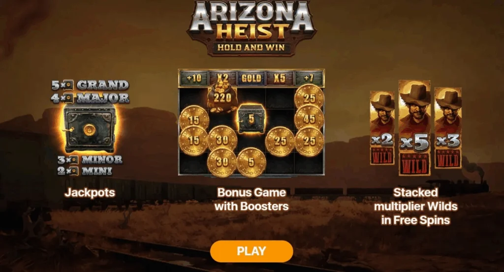 Arizona Heist: Hold and Win slot game screenshot