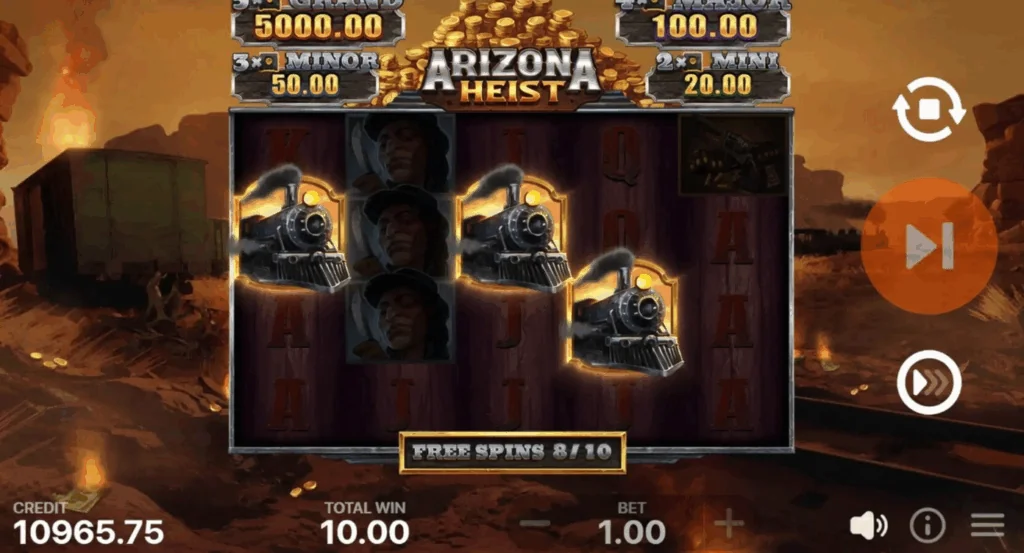 Arizona Heist: Hold and Win slot features and rtp