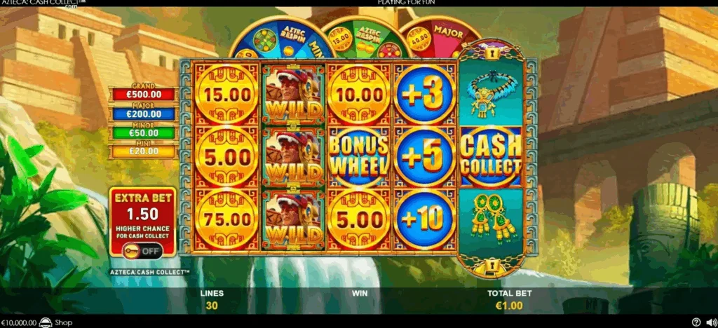 Azteca: Cash Collect slot game screenshot