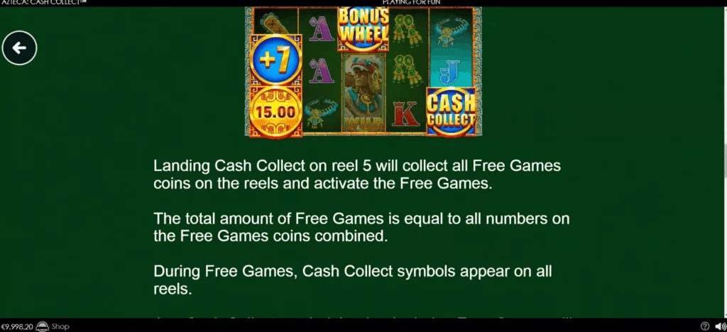 Azteca: Cash Collect slot features and rtp
