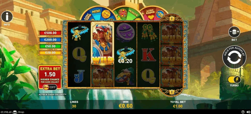 how to play Azteca: Cash Collect slot game