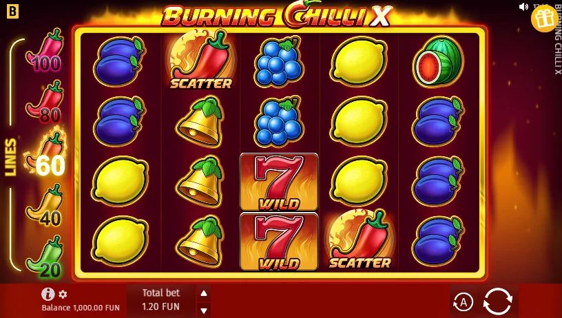 Burning Chili X slot game screenshot