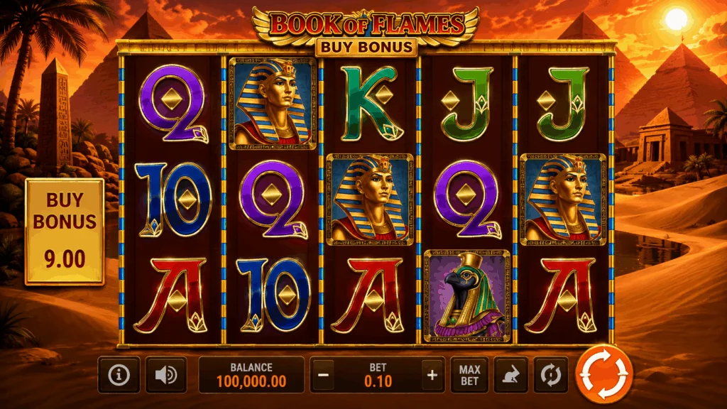 Book of Flames: Hold & Win slot game screenshot