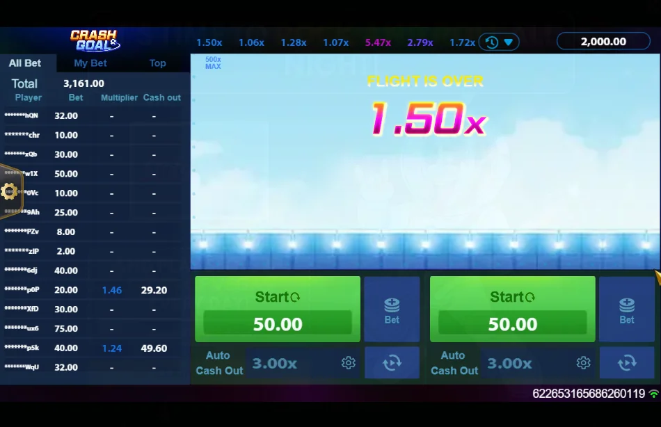 Crash Goal slot game screenshot