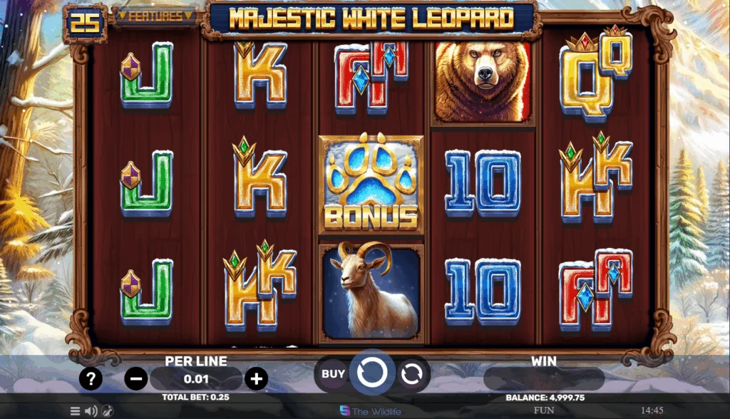 Majestic White Leopard slot features and rtp