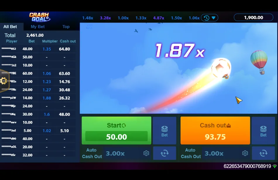 Crash Goal slot features and rtp