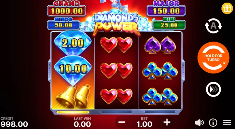 how to play Diamonds Power slot game