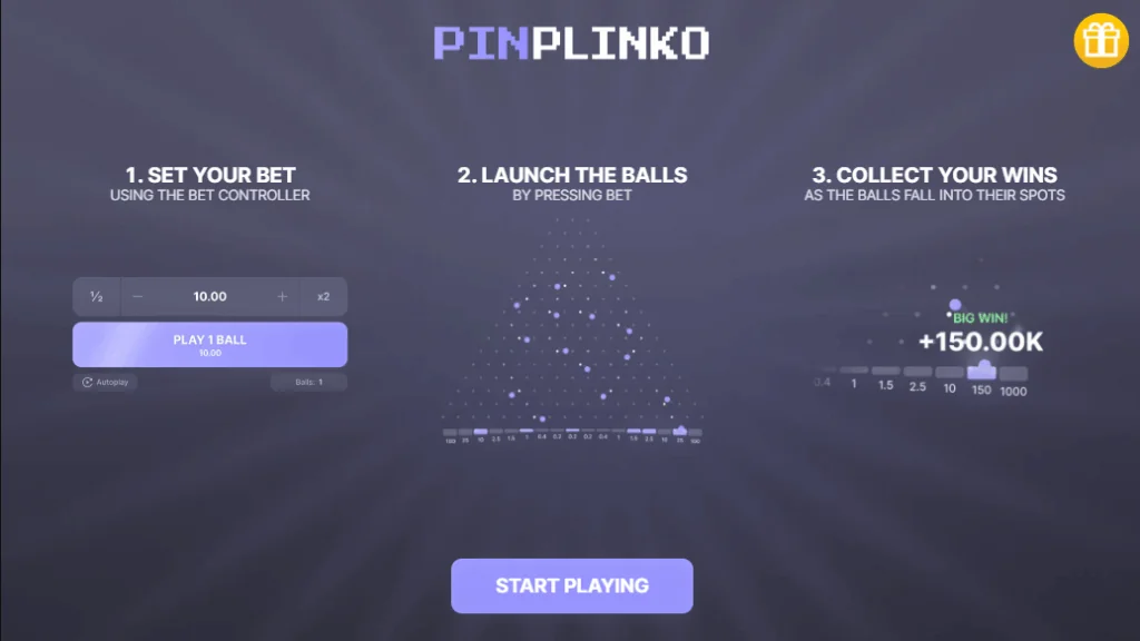how to play Pin Plinko slot game