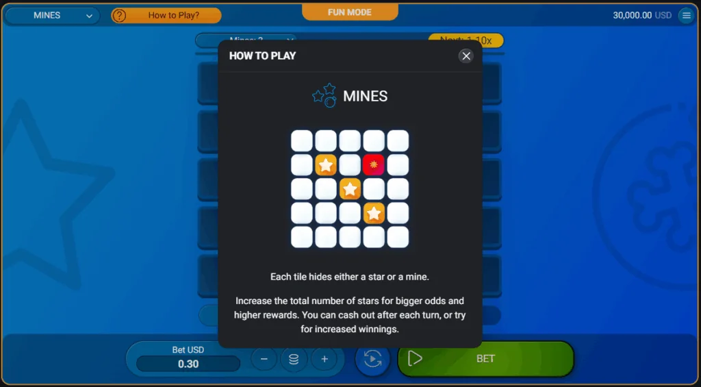 how to play Mines Game slot game