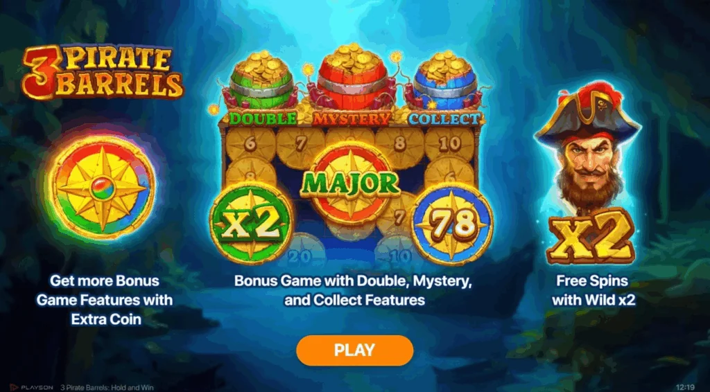 how to play Pirate Barrels slot game