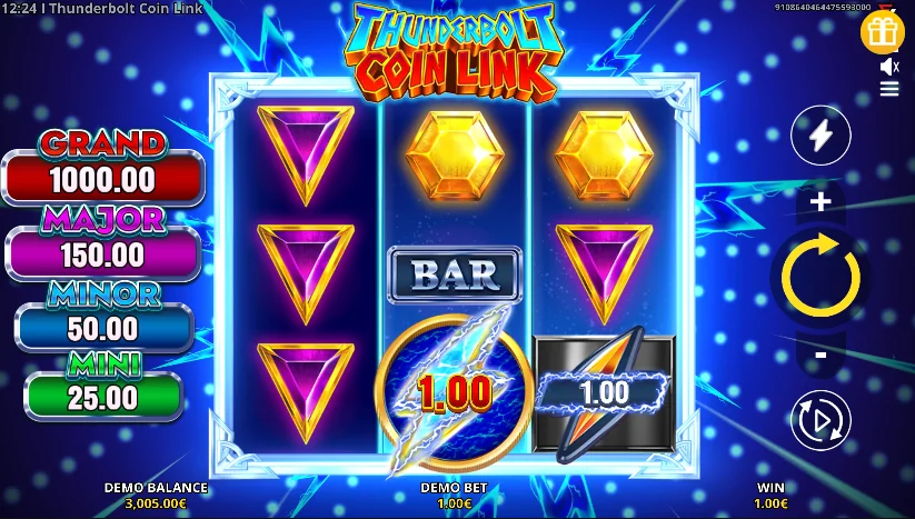 Thunderbolt Coin Link slot features and rtp
