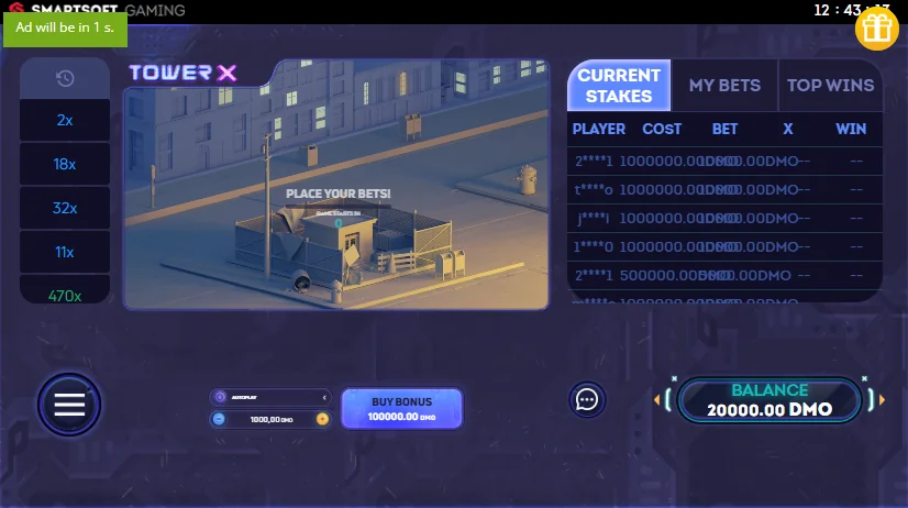 TowerX slot features and rtp