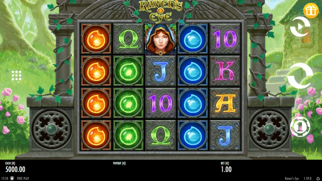 Raven's Eye slot game screenshot