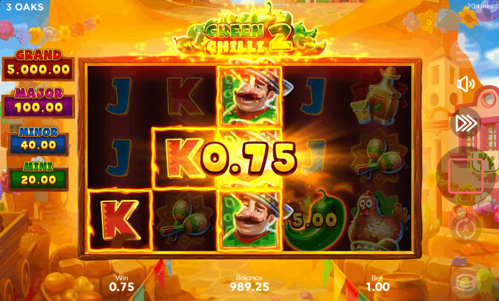 Green chilli 2 slot features and rtp