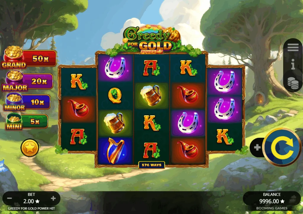 Greedy for gold power hit slot game