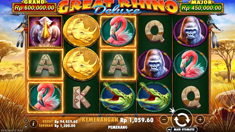 Great Rhino deluxe slot game