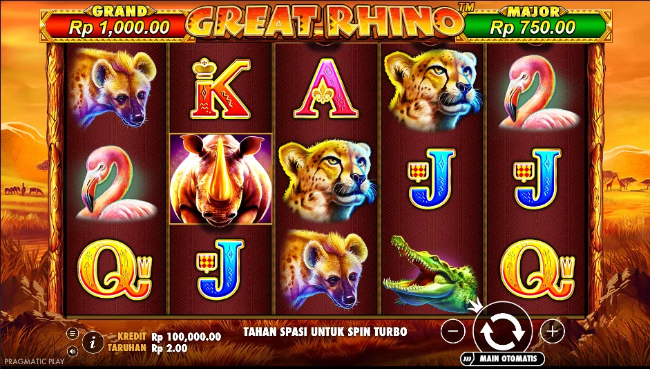 Great Rhino slot game screenshot