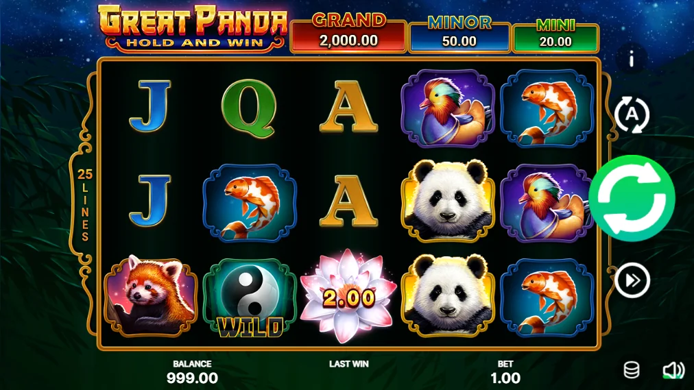 Great panda slot game screenshot