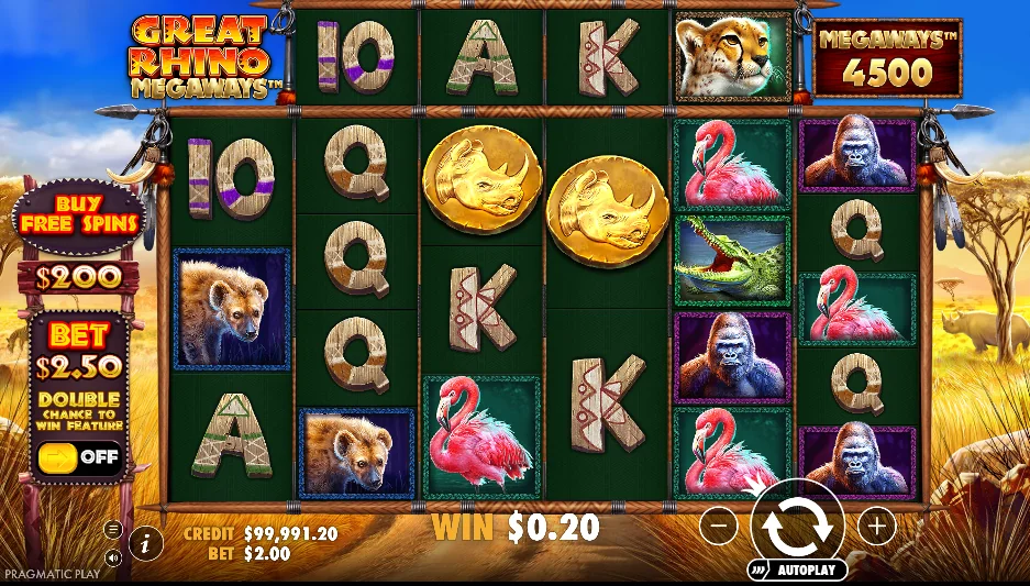 Great rhino megaways slot game