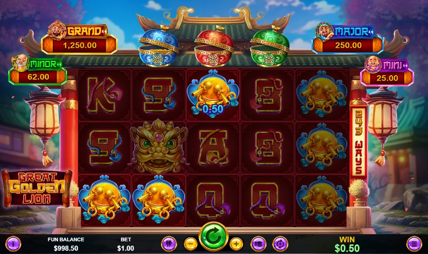 Great golden lion demo gameplay how to play