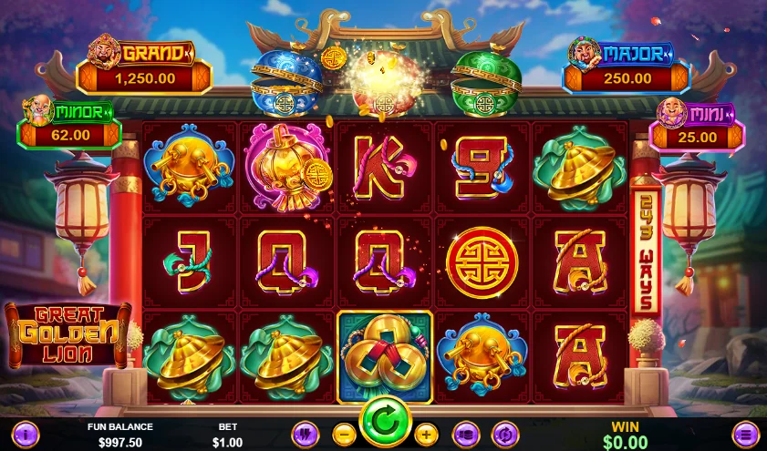 Great golden lion slot game