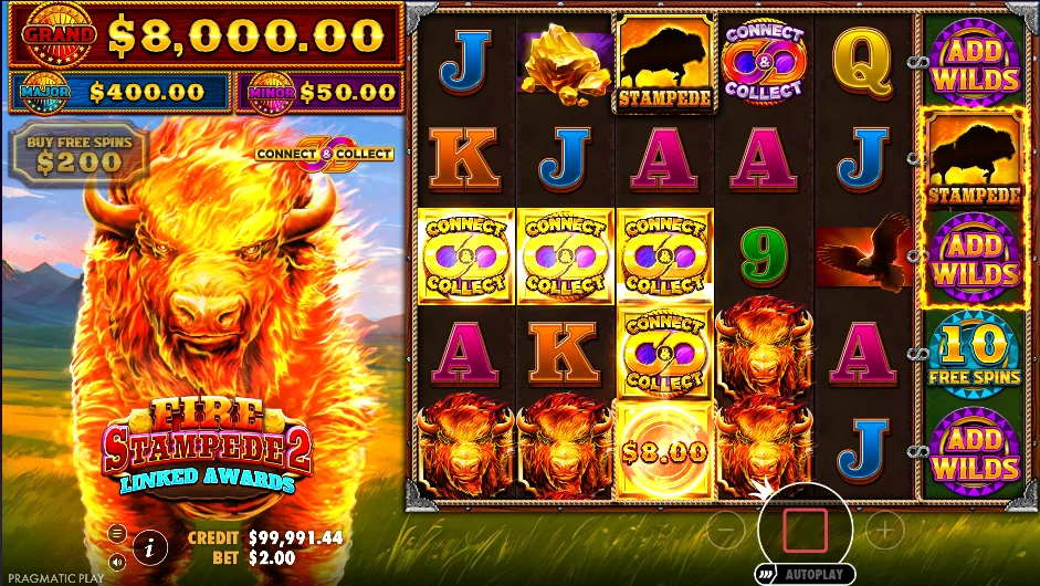 Fire stampede 2 slot features and rtp