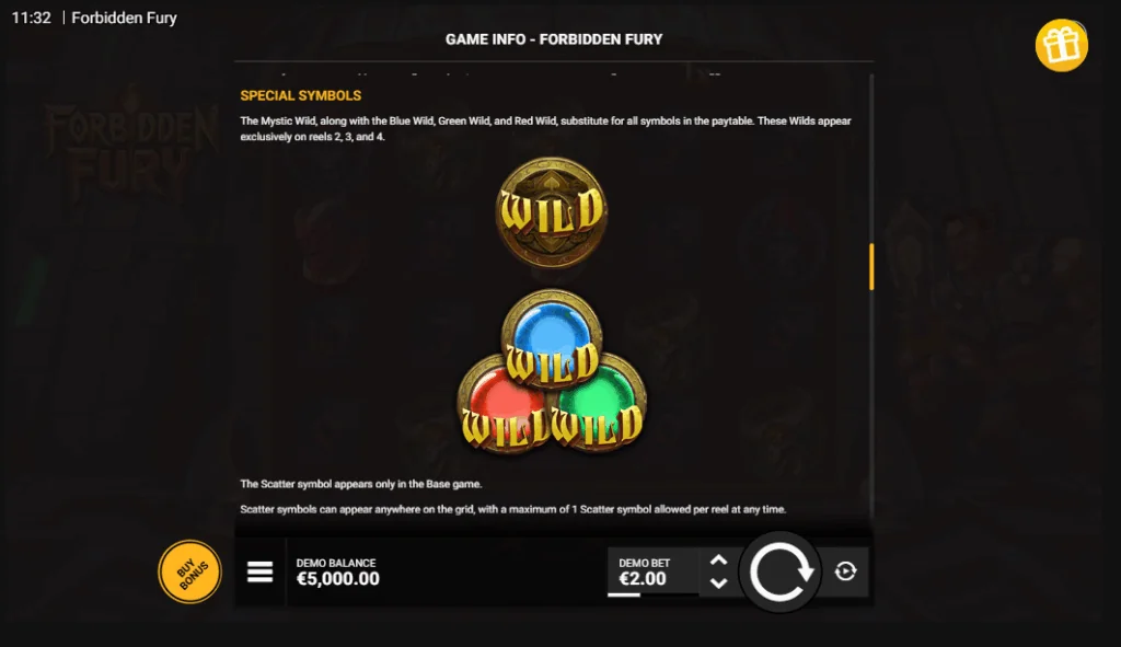 how to play Forbidden Fury slot game