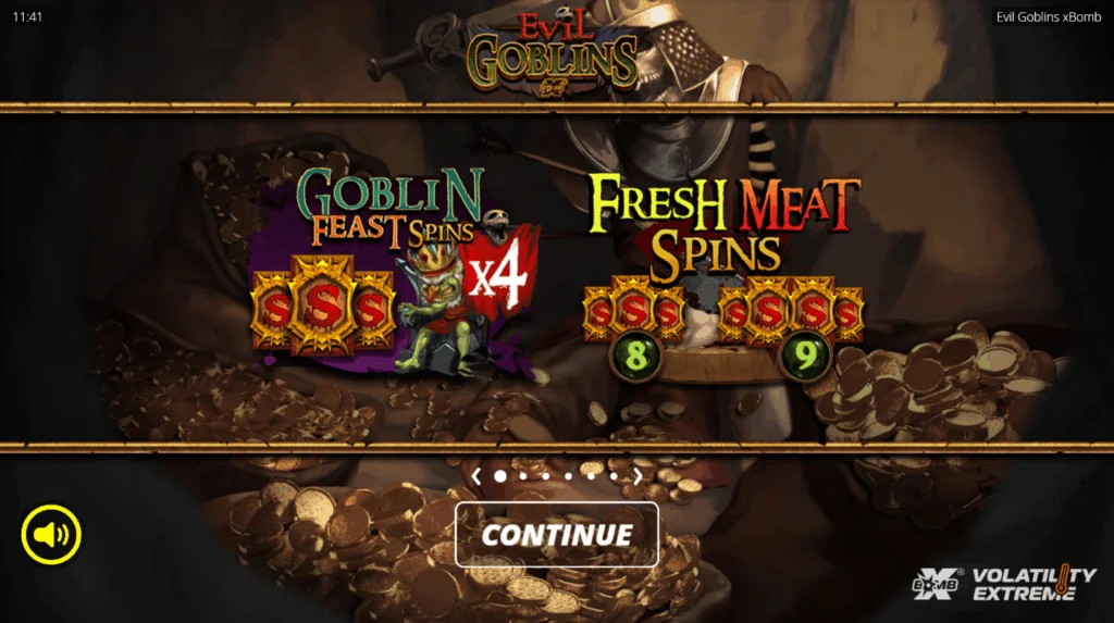 Evil Goblins Xbomb slot game screenshot