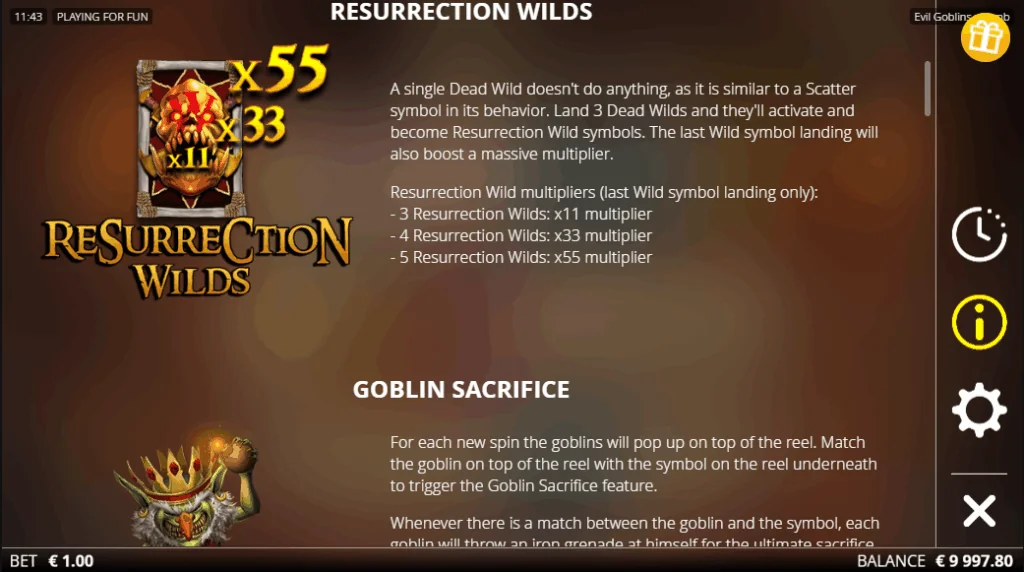 how to play Evil Goblins Xbomb slot game