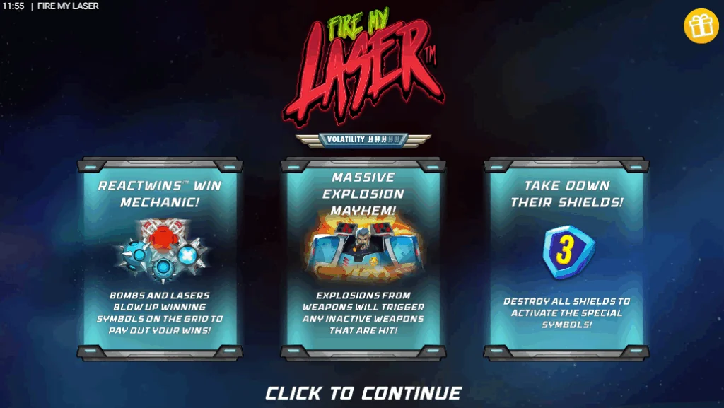 Fire My Laser slot game screenshot