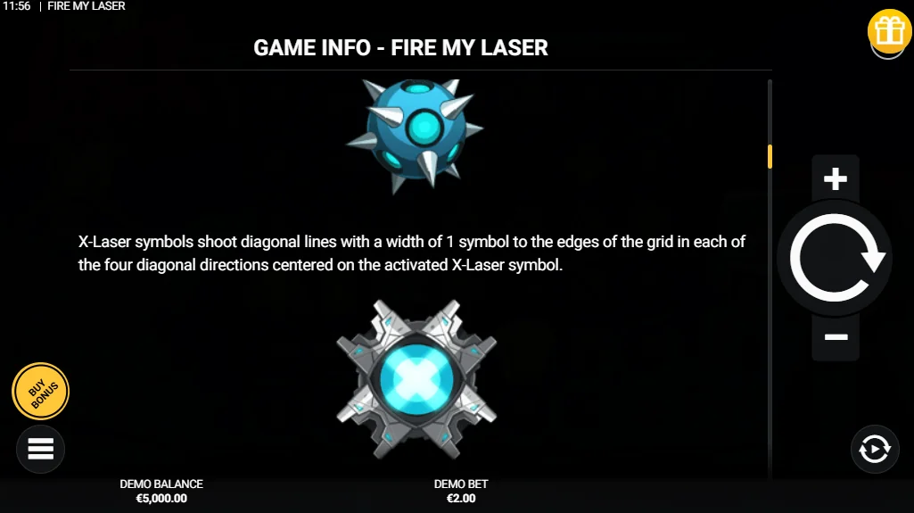 how to play Fire My Laser slot game