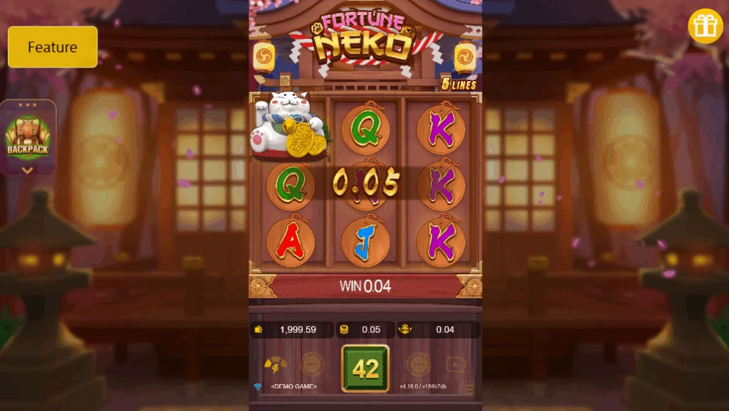 Fortune Neko slot features and rtp