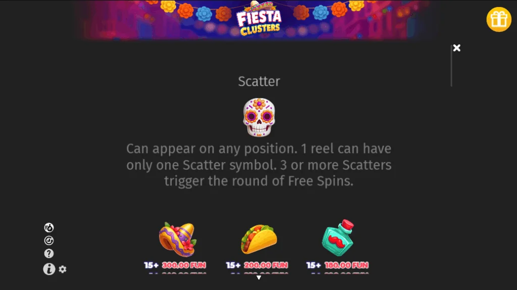 how to play Fiesta Clusters slot game