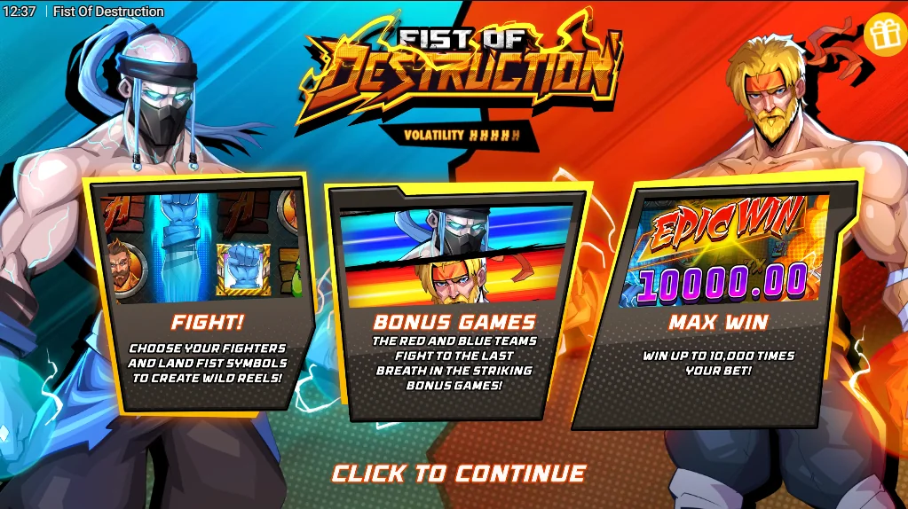 Fist Of Destruction slot game screenshot