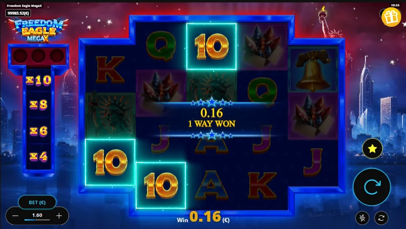 Freedom Eagle slot features and rtp