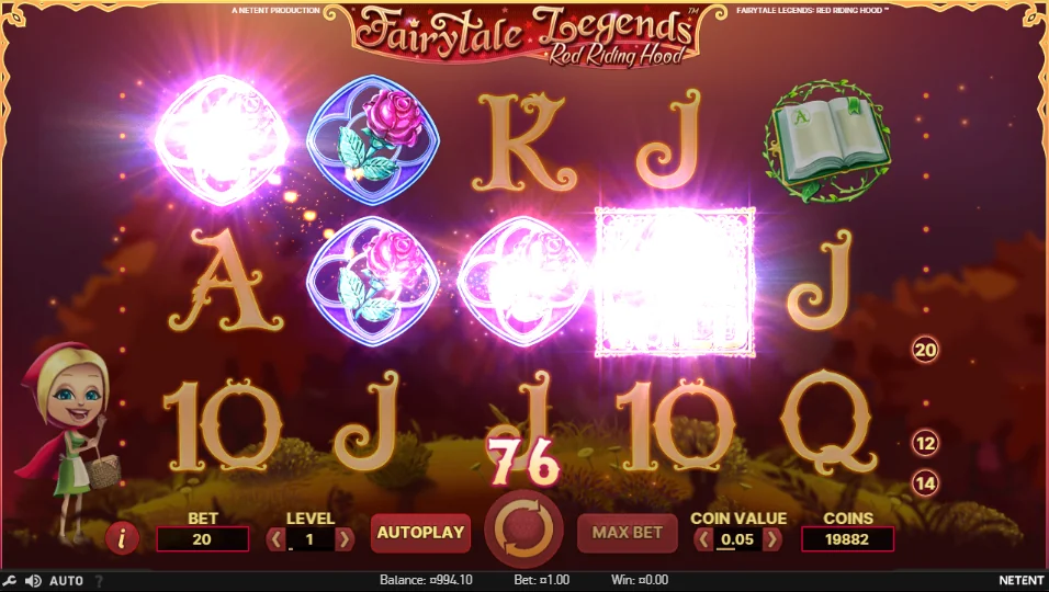 Fairytale Legends Red Riding slot features and rtp