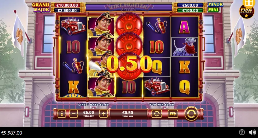 Fire blaze fire fighter slot game