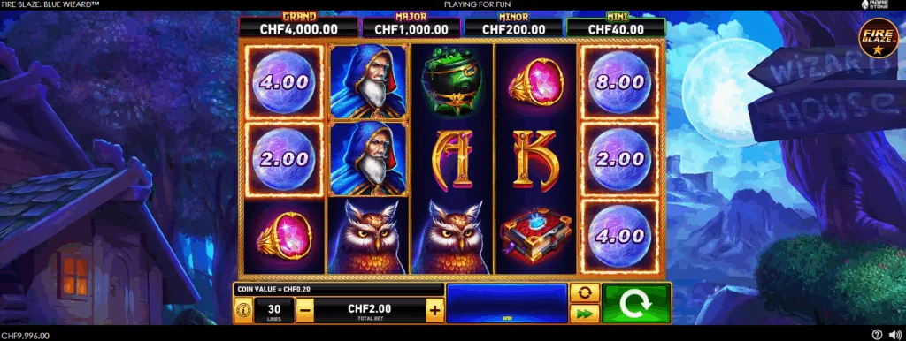 Fire blaze blue wizard demo gameplay how to play