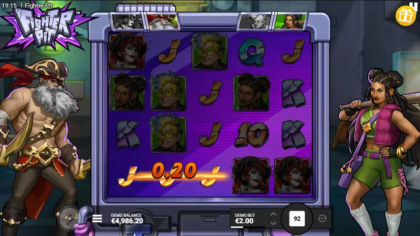 Fighter pit slot game