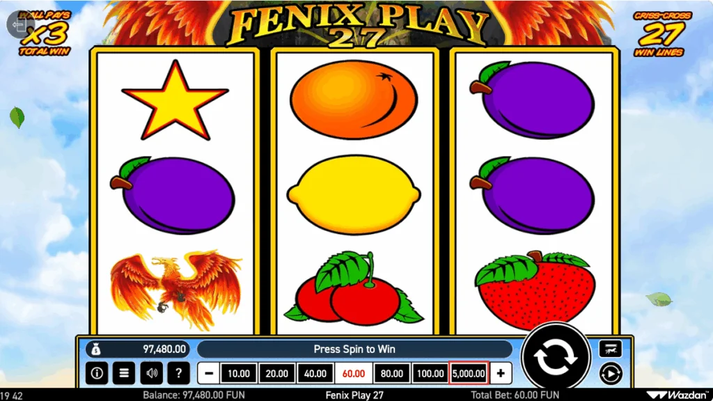 Fenix play 27 slot features and rtp