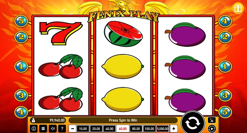 Fenix play slot game screenshot