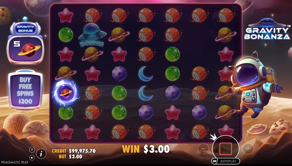 Gravity bonanza slot features and rtp