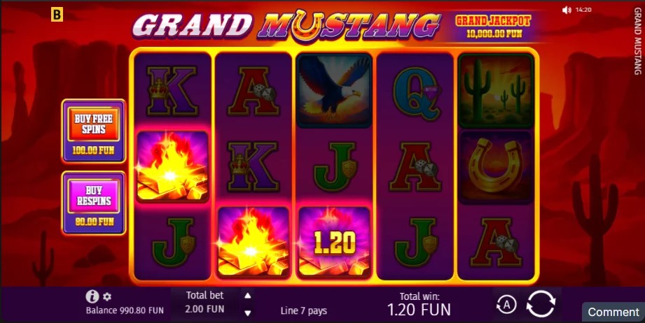 Grand mustang slot features and rtp