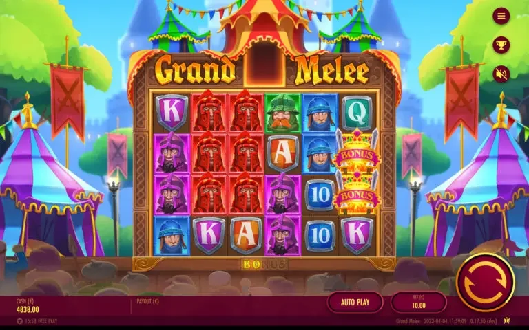 Grand melee slot game screenshot