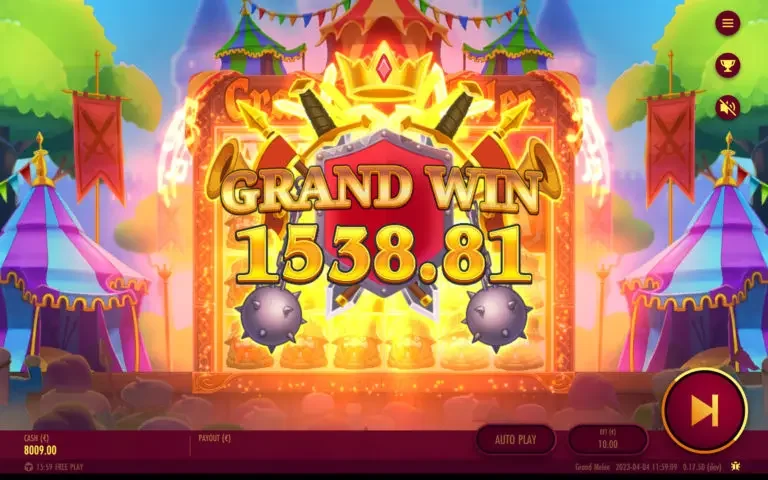 Grand melee slot features and rtp