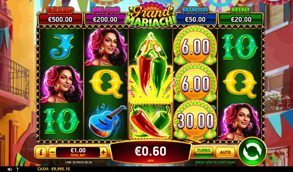 Grand mariachi slot features and rtp