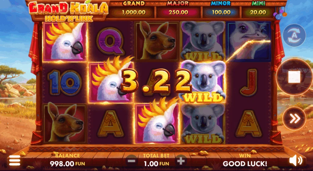 Grand koala slot game screenshot