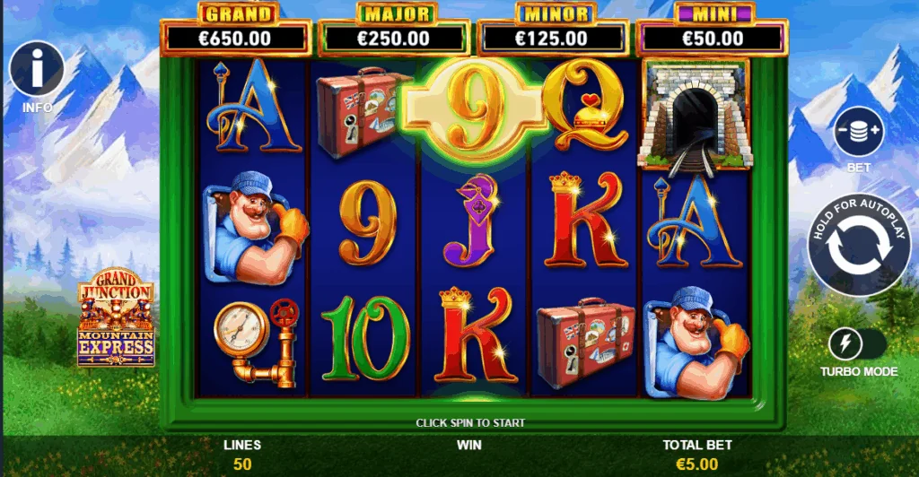 Grand junction mountain express slot game screenshot