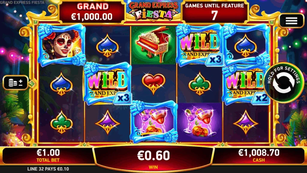 Grand express fiesta slot game screenshot
